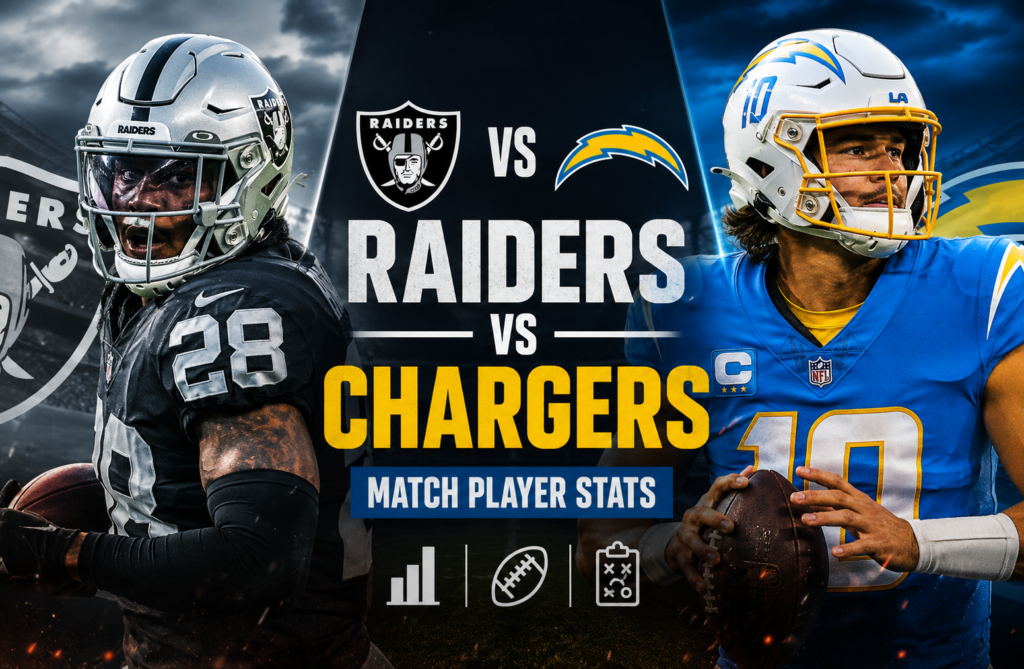 Raiders vs Chargers Match Player Stats