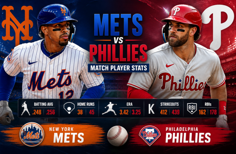Mets vs Phillies Match Player Stats
