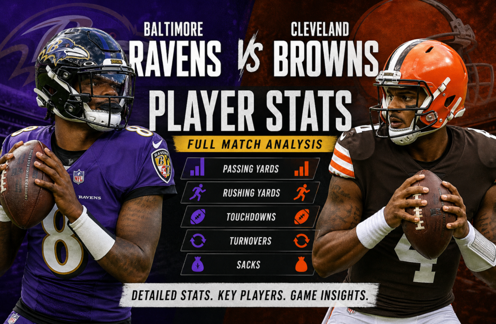 Baltimore Ravens vs Cleveland Browns Match Player Stats