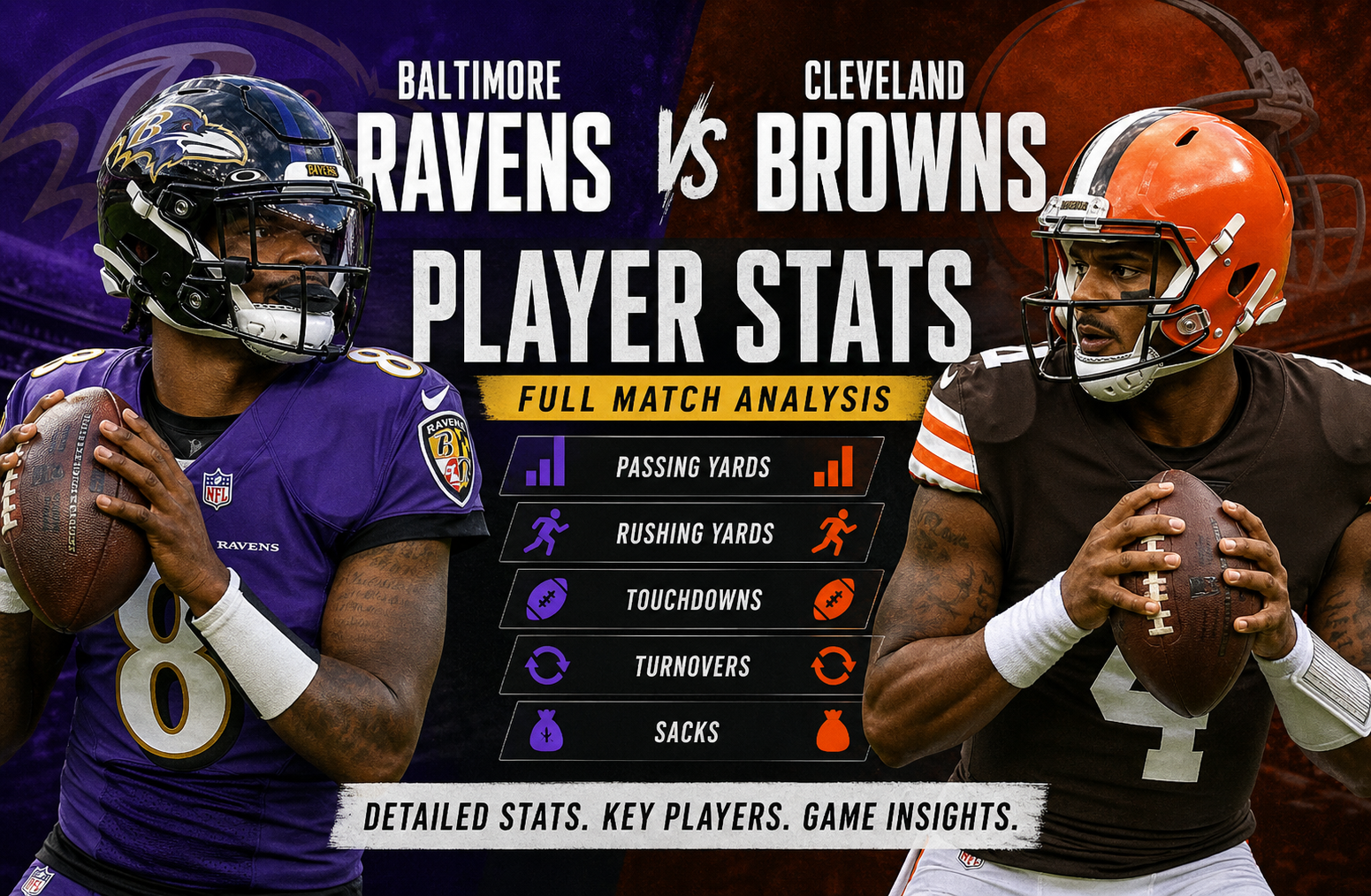 Baltimore Ravens vs Cleveland Browns Match Player Stats